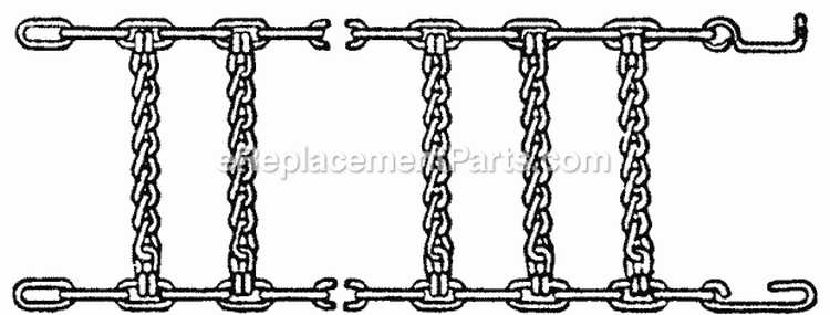 Tire Chain Kit Diagram and Parts List for 7061822  Snapper Lawn Tractor Accessories