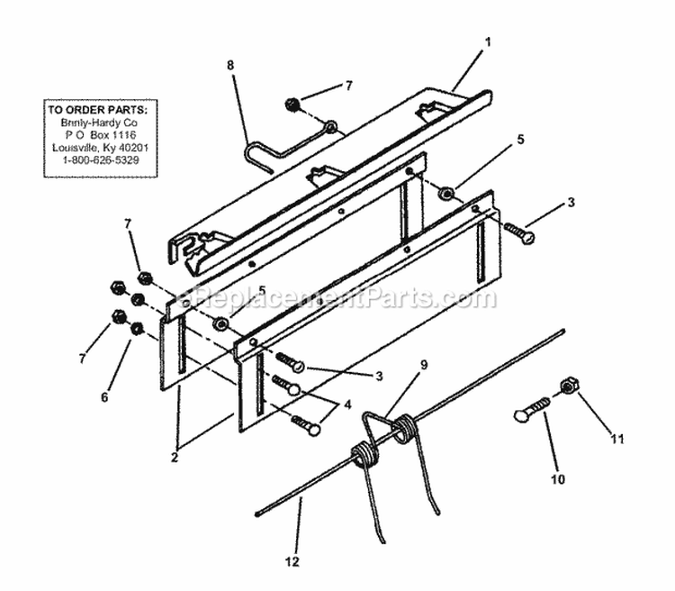 Dethatcher 36 Diagram and Parts List for 7061914  Snapper Lawn Tractor