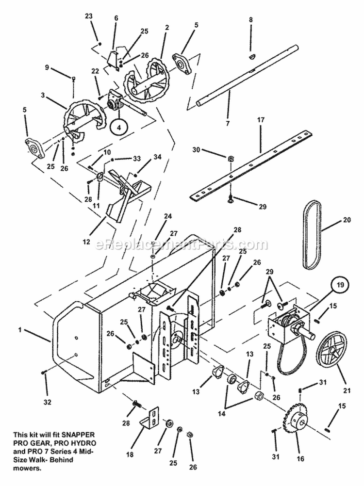 Two Stage Snowblower 40 (Part 1) Diagram and Parts List for 7063004  Snapper Lawn Tractor Accessories