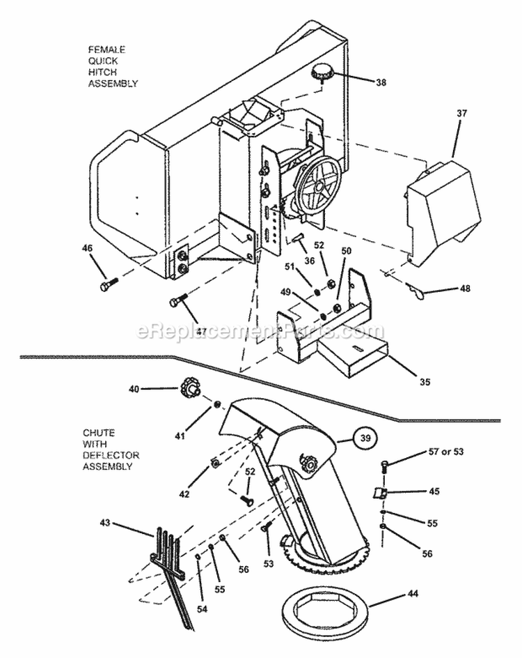 Two Stage Snowblower 40 (Part 2) Diagram and Parts List for 7063004  Snapper Lawn Tractor Accessories