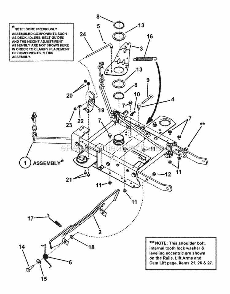 Spindle Brake Components Diagram and Parts List for 7063023  Snapper Lawn Tractor Accessories