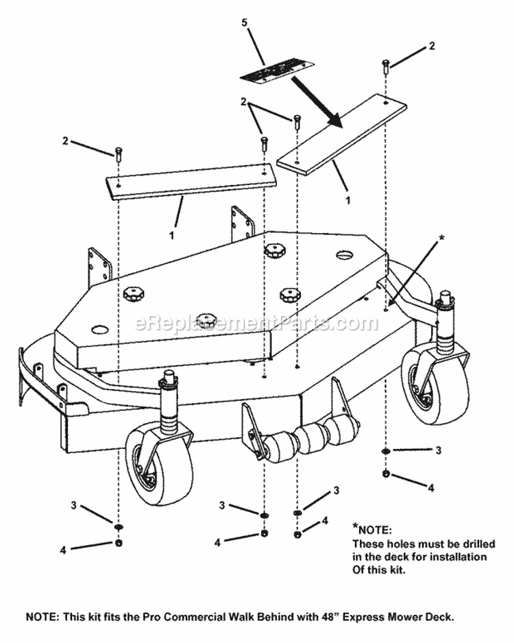 Front Ballast - (Front Express 48 Deck) Diagram and Parts List for 7063091  Snapper Lawn Tractor Accessories