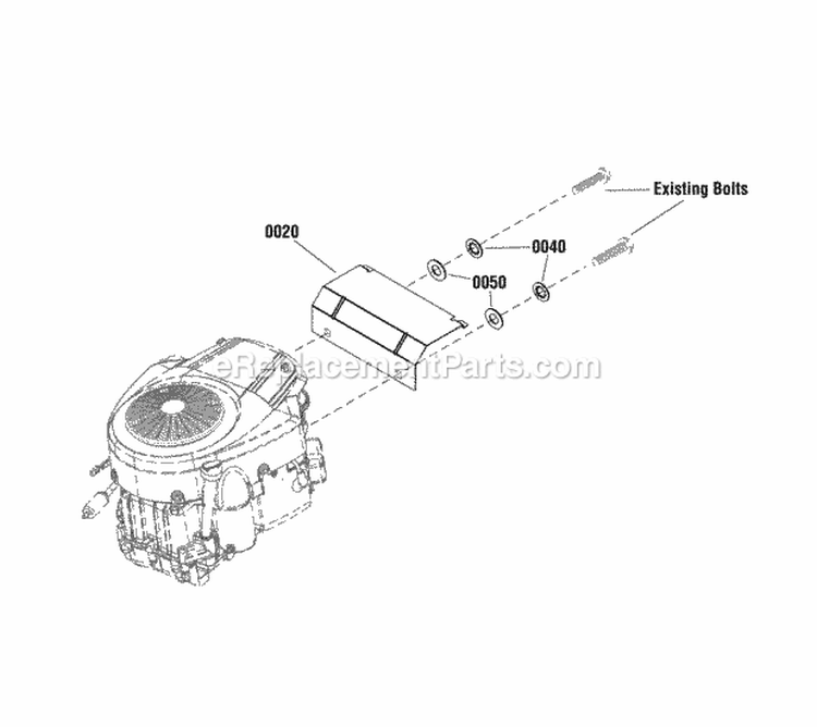 Muffler Hardware Kit (7063330) Diagram and Parts List for 7063330  Snapper Lawn Tractor