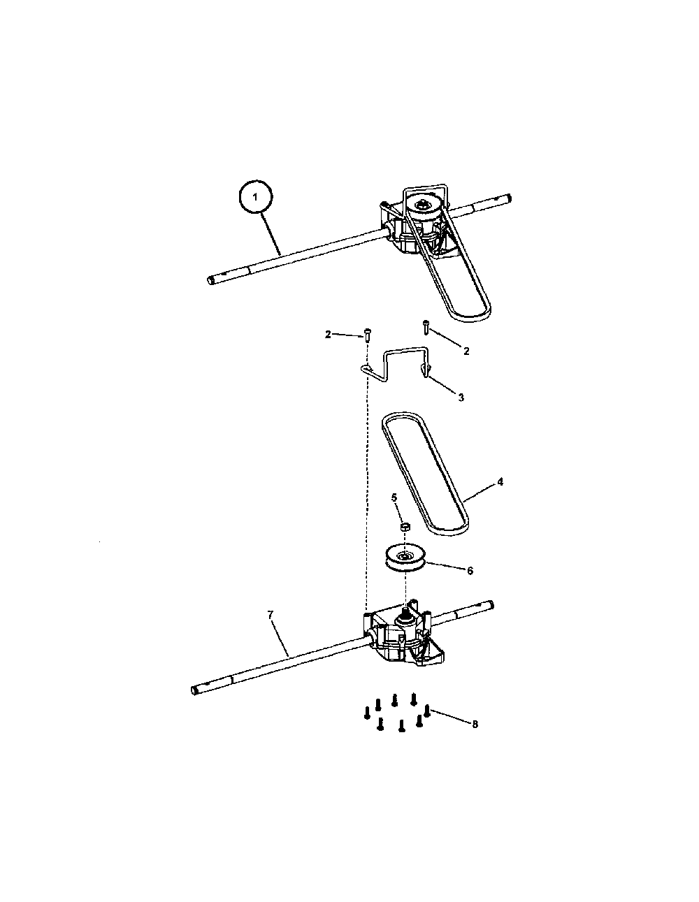Transmission (21") Diagram and Parts List for 130372221  Snapper Lawn Mower