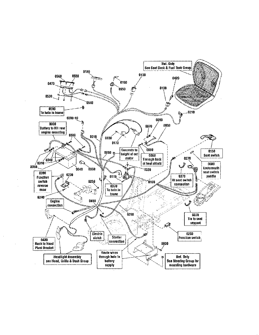 Electrical Diagram and Parts List for 280120  Snapper Lawn Tractor