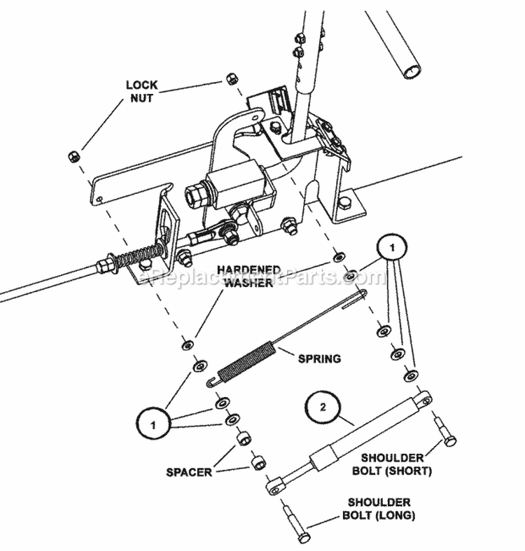 Dampener Kit Diagram and Parts List for 7600032  Snapper Lawn Tractor Accessories