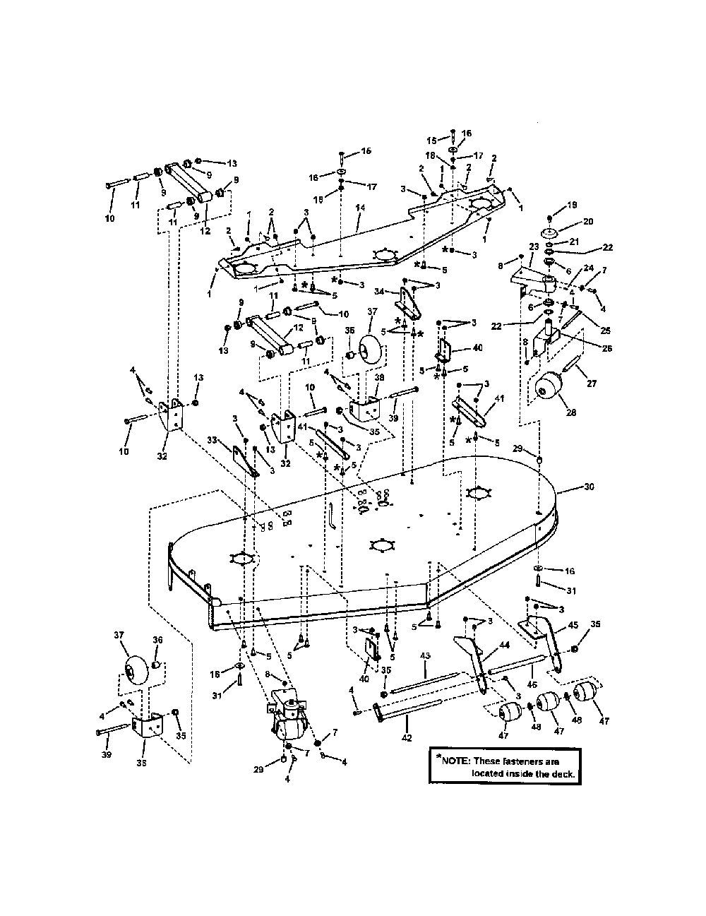 73" cutting deck (sub assy) Diagram and Parts List for NZMX30614KH  Snapper Lawn Mower