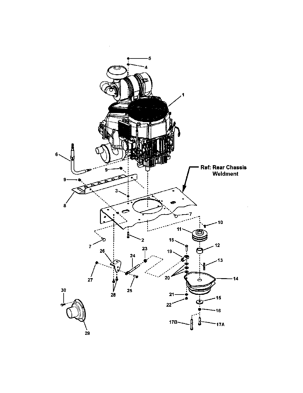 Engine Diagram and Parts List for NZMX30614KH  Snapper Lawn Mower