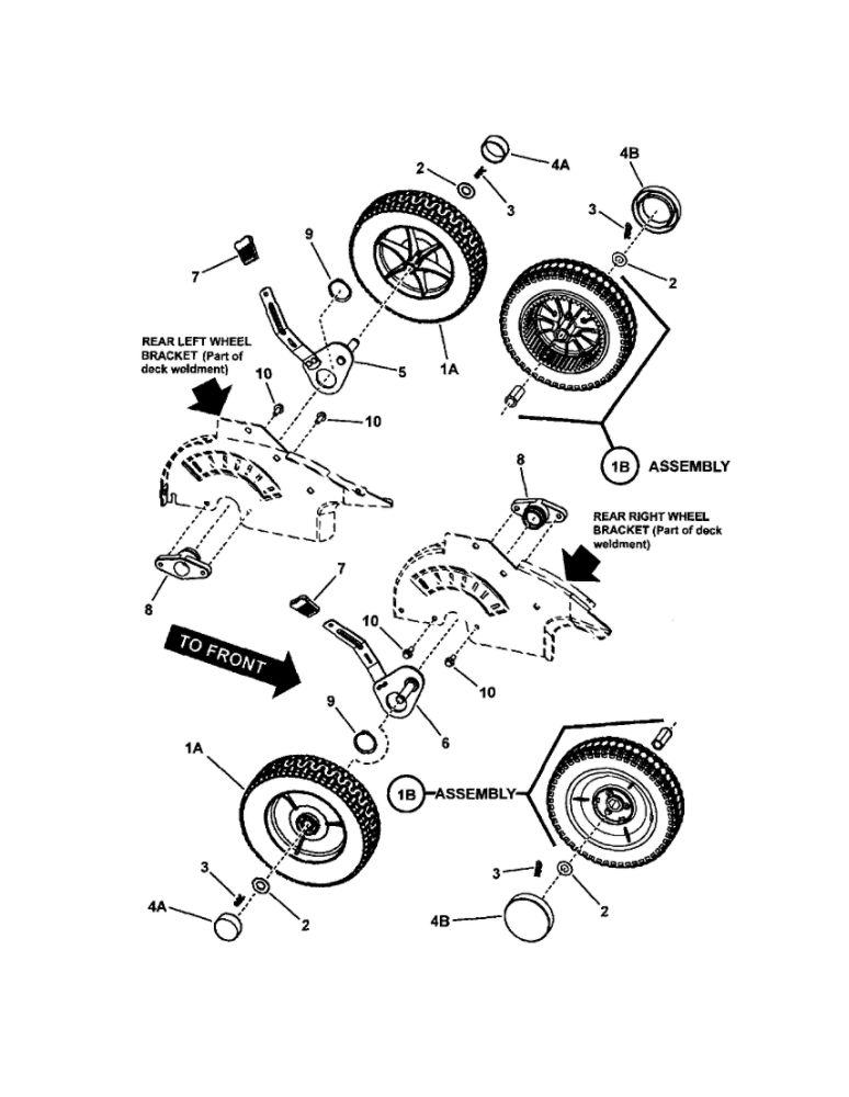 Rear Wheels (Push) Diagram and Parts List for 7800166 S211 Snapper Lawn Mower