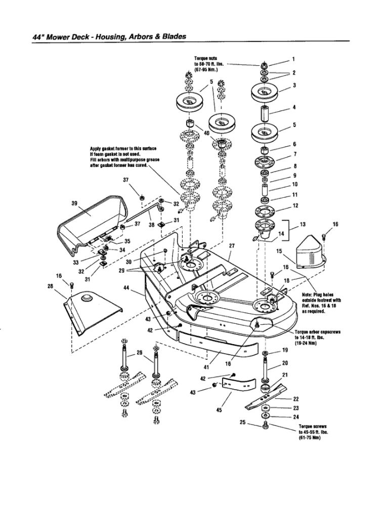 Housing/Arbors/Blades 4 Diagram and Parts List for YT2050 1694637 Snapper Lawn Tractor