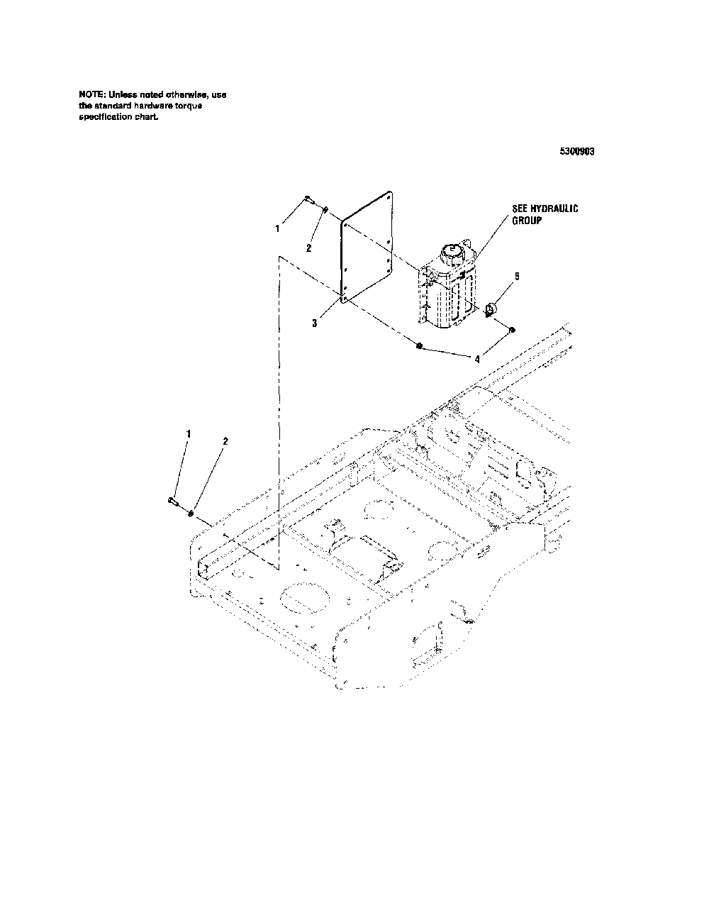Hydraulic mount Diagram and Parts List for 5900665  Snapper Lawn Mower