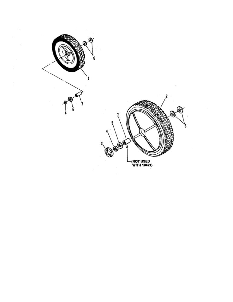 Rear Wheels Diagram and Parts List for EP21500E  Snapper Lawn Mower