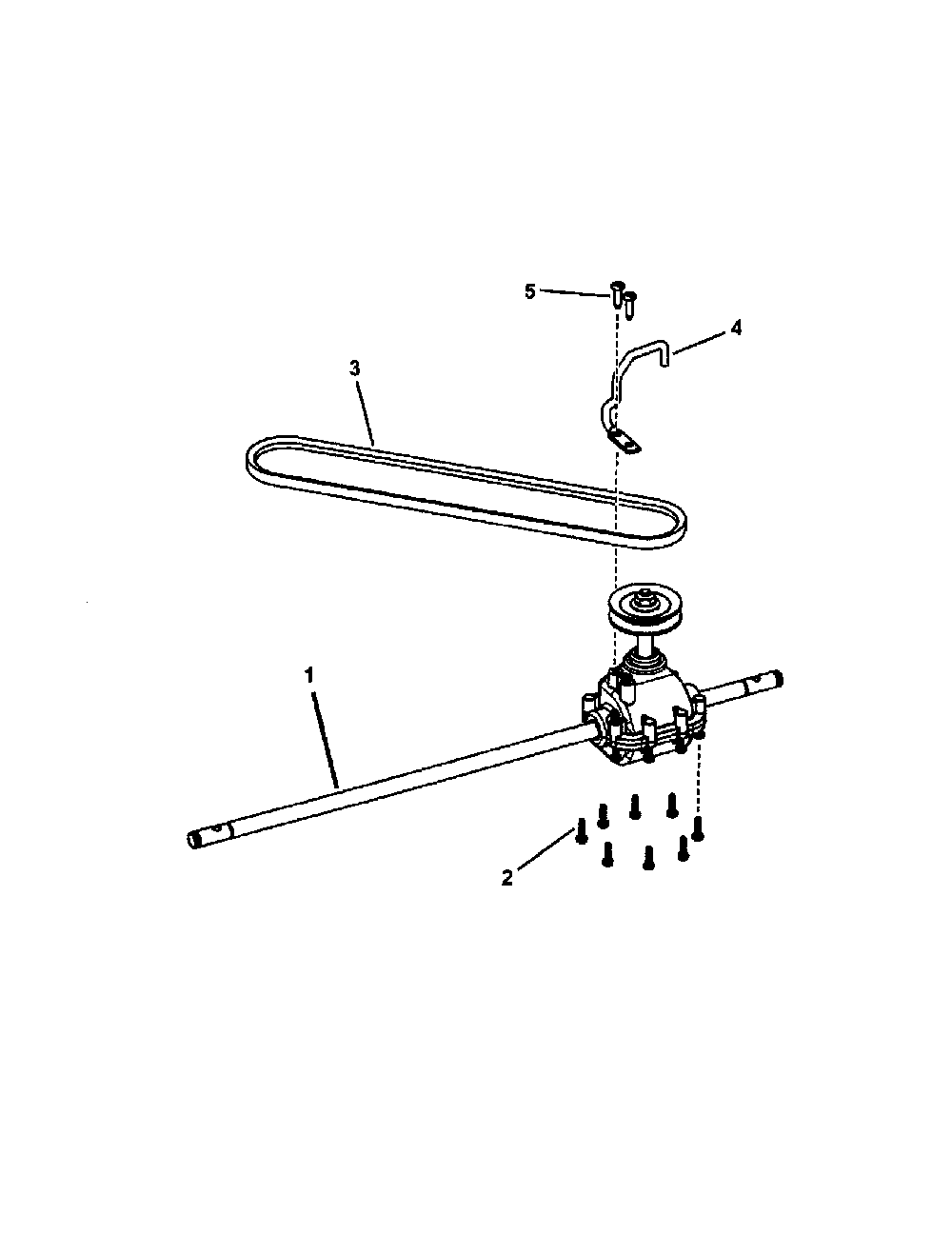Transmission (22") Diagram and Parts List for 130371210  Snapper Lawn Mower