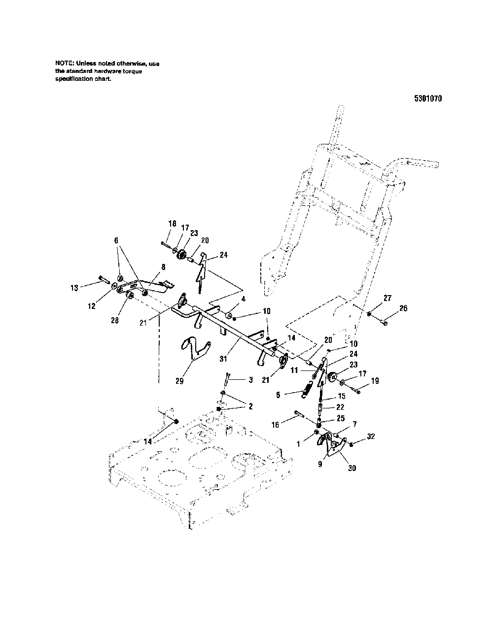 Motion control-lower Diagram and Parts List for 5900702  Snapper Lawn Mower