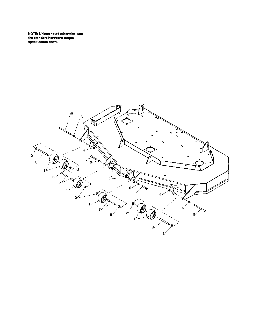 61" mower deck-roller Diagram and Parts List for 5900693  Snapper Lawn Mower