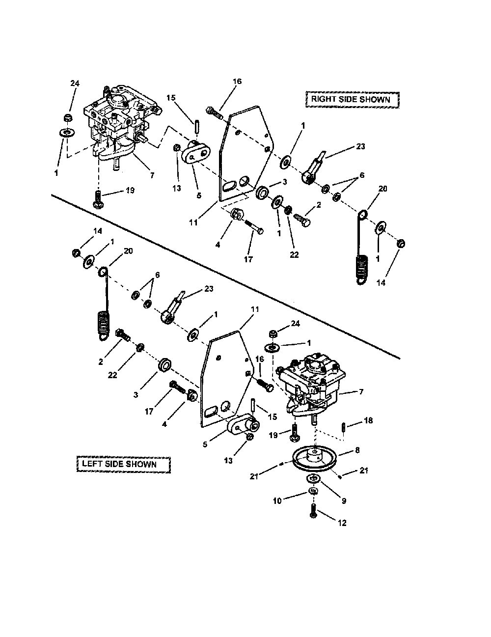Pump and shelf Diagram and Parts List for SPA610-  Snapper Lawn Mower