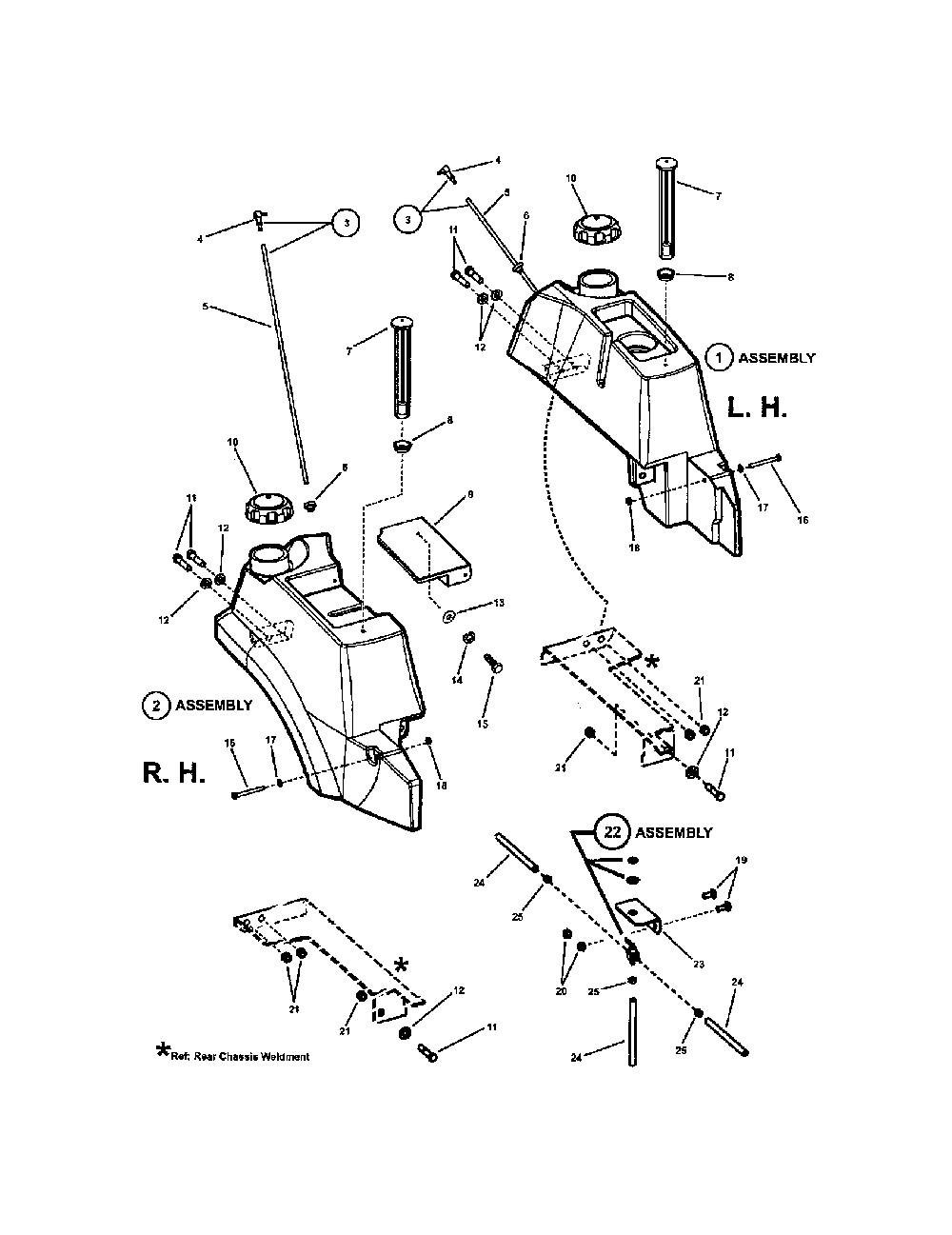 Fuel tank Diagram and Parts List for NZMX30614KH  Snapper Lawn Mower