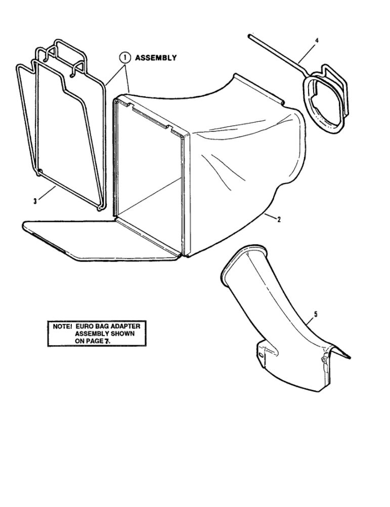 Grass Bag/Accessory Diagram and Parts List for EP21500E  Snapper Lawn Mower