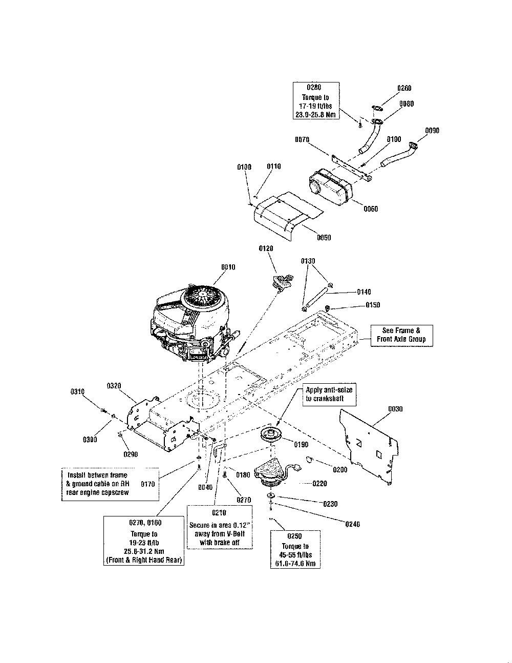 Engine-24hp b&s efm twin pro series Diagram and Parts List for 280120  Snapper Lawn Tractor