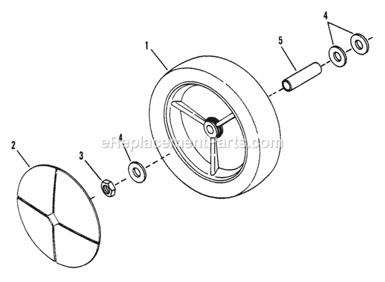 Front Wheels Diagram and Parts List for AP21507B  Snapper Lawn Mower