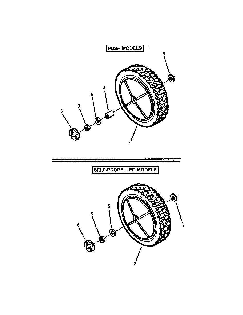 Rear wheels Diagram and Parts List for RP216018KWV  Snapper Lawn Mower