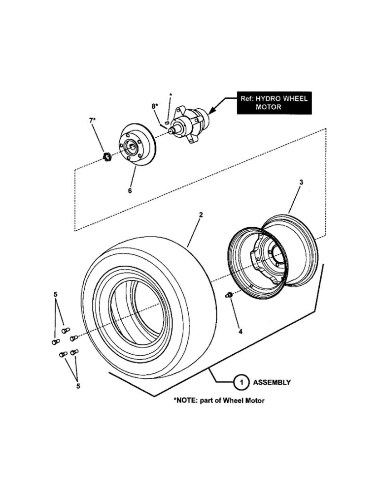 Drive Tire/Wheel Diagram and Parts List for NZMX32734BV  Snapper Lawn Mower