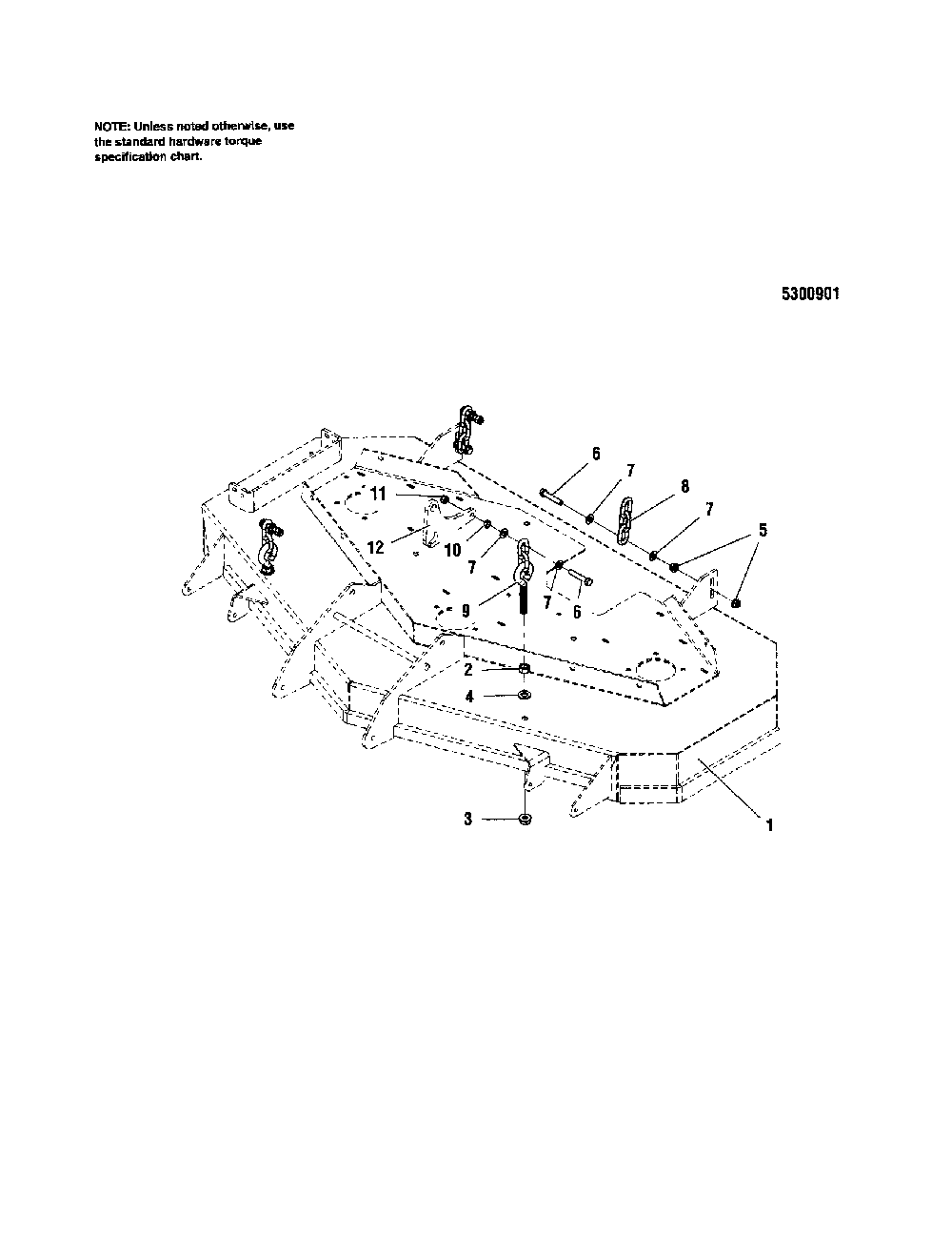 48"/52" mower deck-hanger chains Diagram and Parts List for 5900665  Snapper Lawn Mower