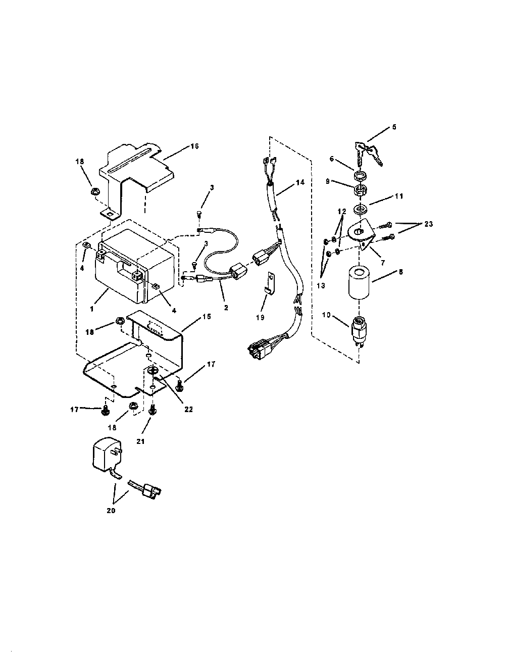 Electric start Diagram and Parts List for 84287  Snapper Lawn Mower