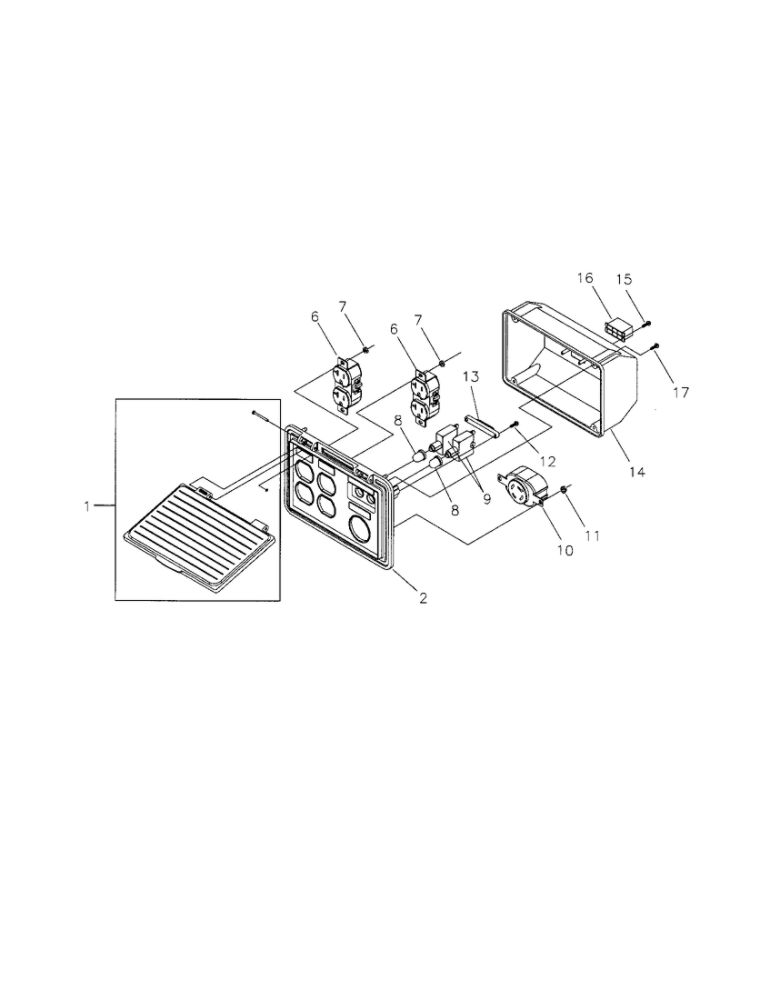 Control Panel Diagram and Parts List for 030214  Snapper Generator