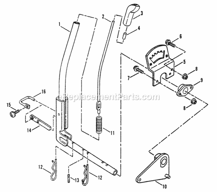 Implement Lift Parts Diagram and Parts List for BH125G38BB 82356 Snapper Lawn Tractor