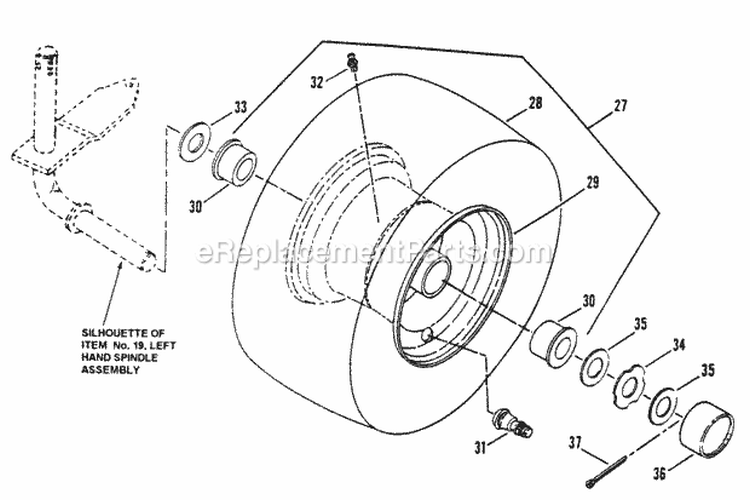 Front Axle  Front Wheel Parts (Part Ii) Diagram and Parts List for BH125G38BB 82356 Snapper Lawn Tractor