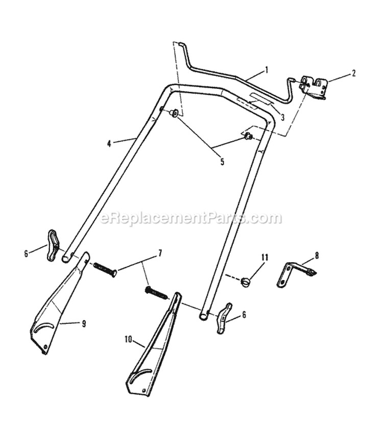 Handles Blade Control Diagram and Parts List for BH3200  Snapper Snow Blower