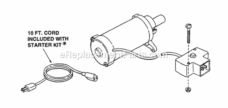 Tecumseh Starter Assembly Diagram and Parts List for BH3200  Snapper Snow Blower