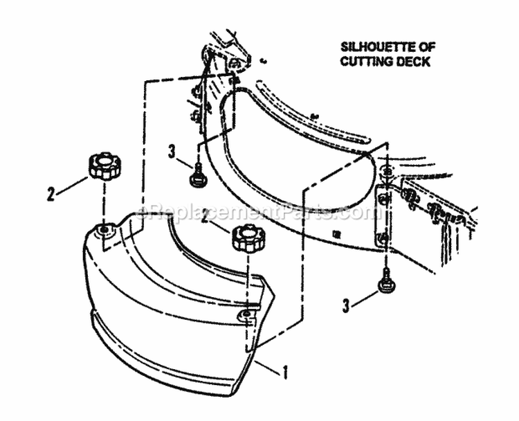 Recycler Cover Diagram and Parts List for BH500  Snapper Lawn Mower