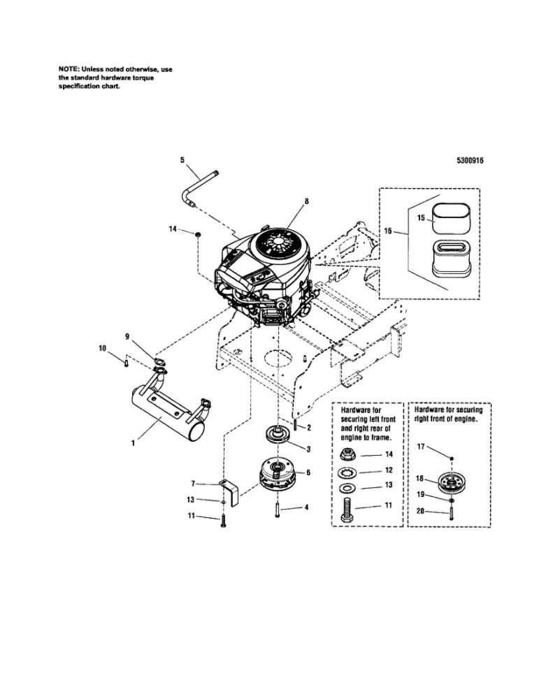 Engine/Pto-26 Hp Briggs And Stratton Diagram and Parts List for 5900709  Snapper Lawn Mower