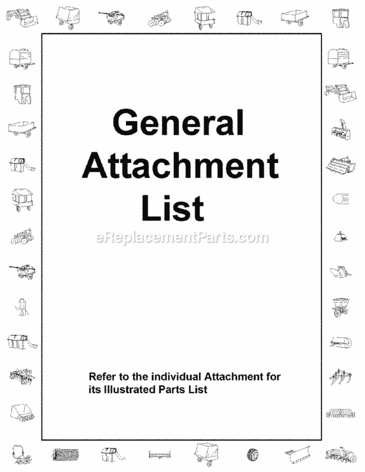 Accessories  Attachments Diagram and Parts List for C3317523BVE 7800368 Snapper Lawn Tractor
