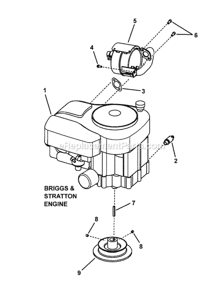 Engine Muffler Drive Disc Diagram and Parts List for C3317523BVE 7800368 Snapper Lawn Tractor