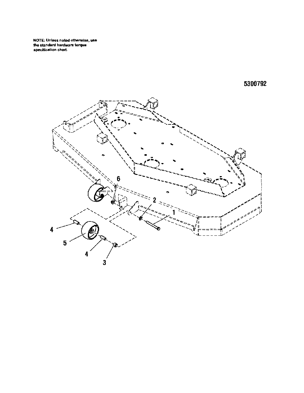 48" mower deck-rollers Diagram and Parts List for 5900702  Snapper Lawn Mower