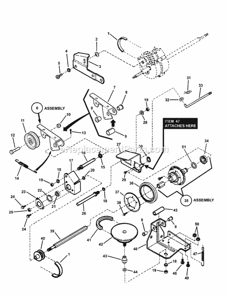 Drive System Self-Propelled Diagram and Parts List for CP215520HVFC 7800289 Snapper Lawn Mower