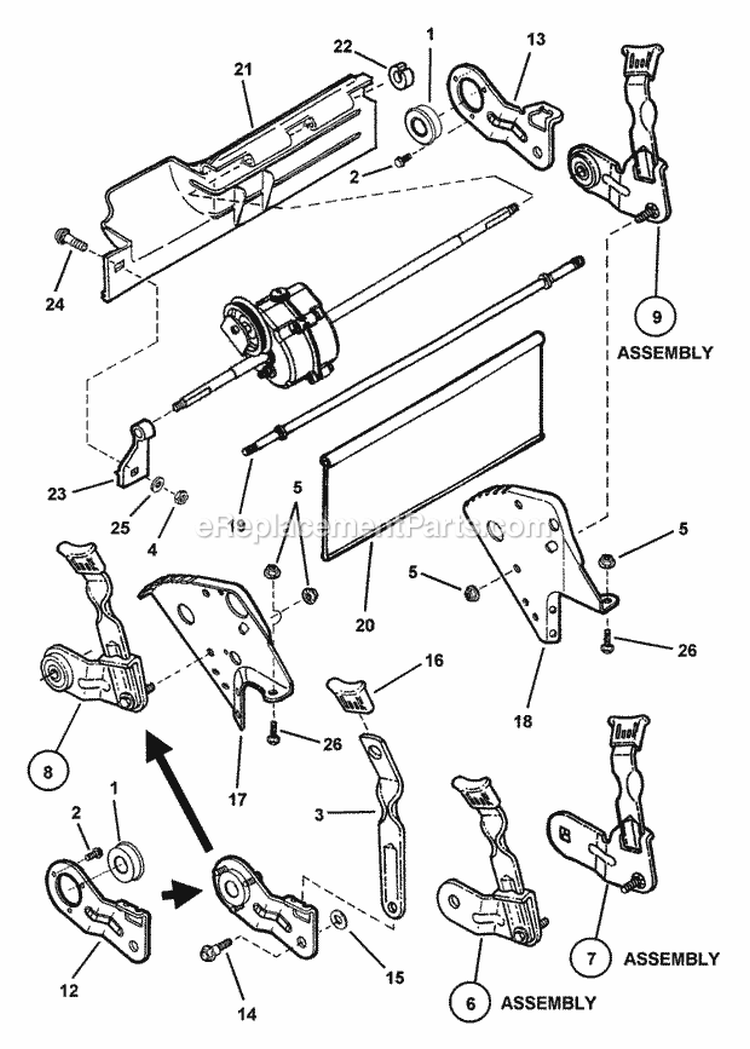 Rear Wheel Brackets Latches Diagram and Parts List for CP215013KWV 84667 Snapper Lawn Mower