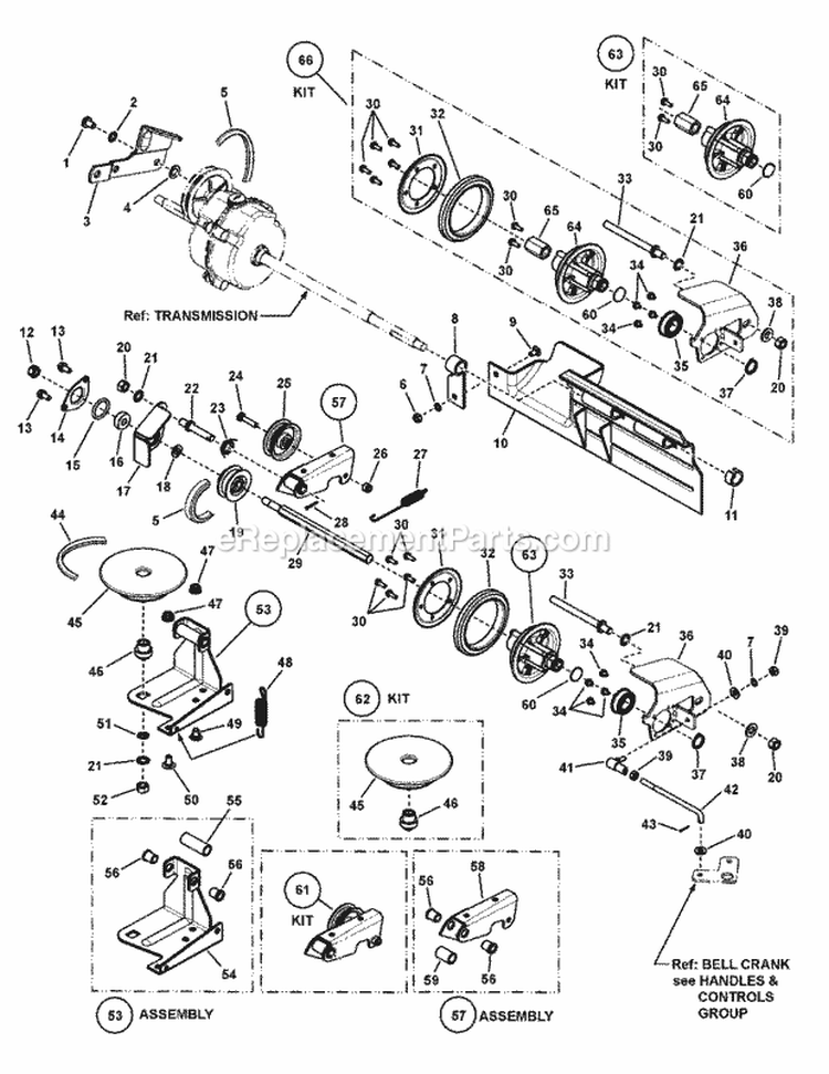 Drive System Self-Propelled Diagram and Parts List for CP218520 7800772 Snapper Lawn Mower