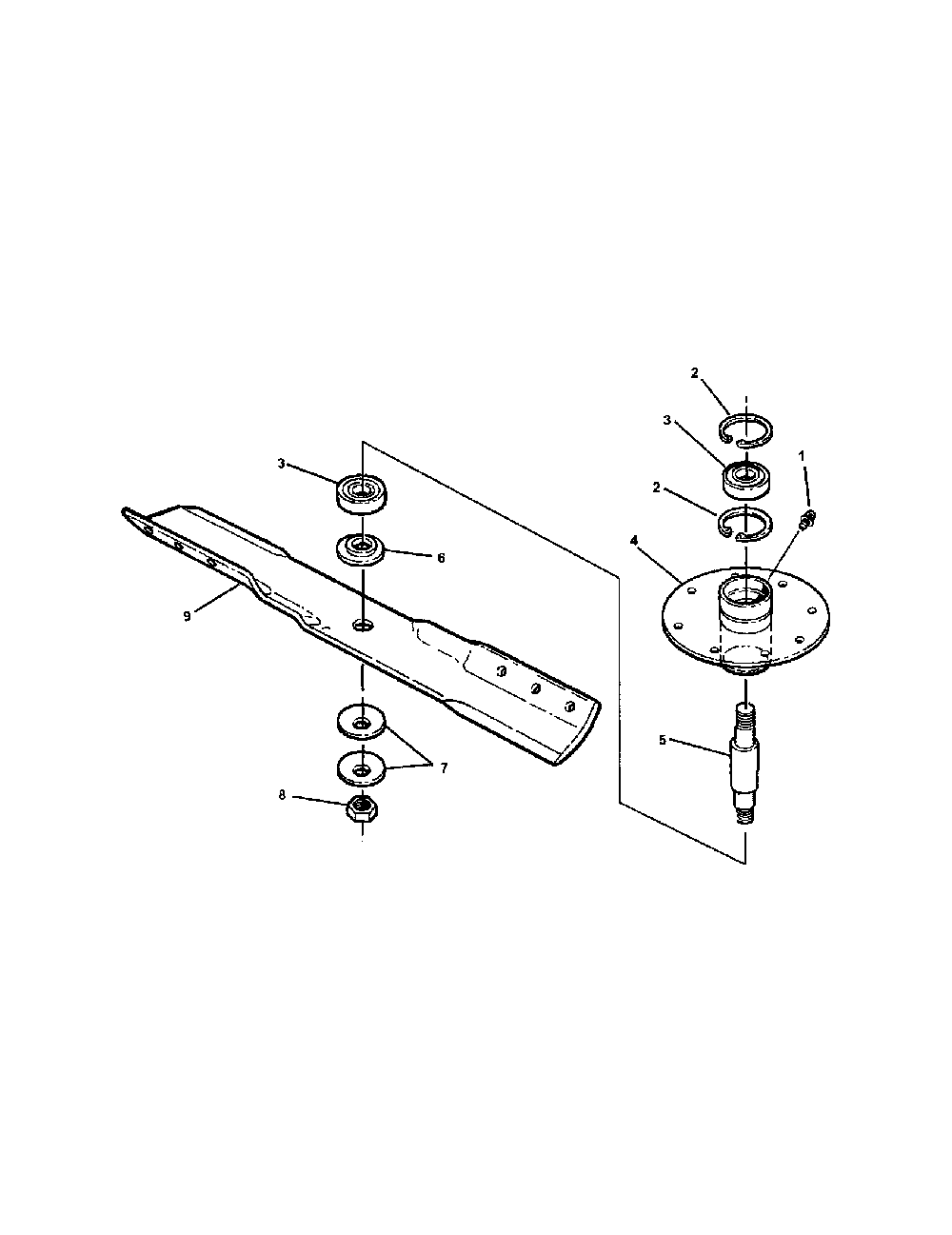 Spindle-38" cutting deck Diagram and Parts List for WLT145H38GKV  Snapper Lawn Tractor