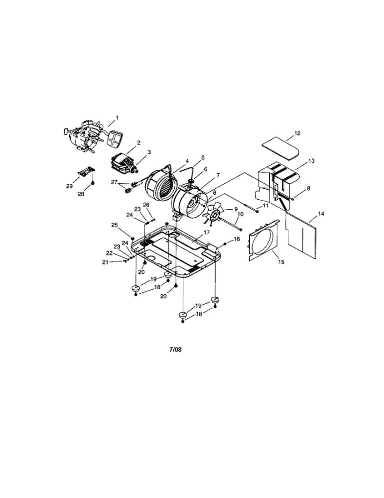 Base/Stator/Rotor Diagram and Parts List for 01660-0  Snapper Generator