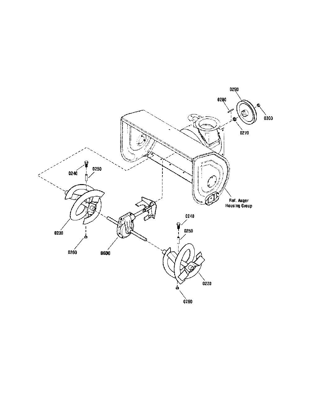 Auger drive Diagram and Parts List for 130887650  Snapper Snow Blower
