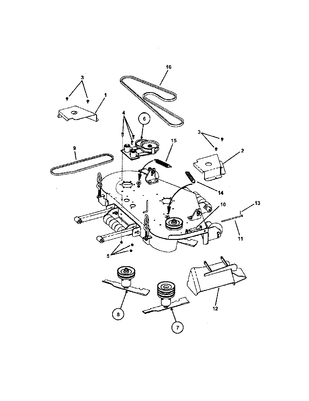52" cutting deck pt. 2 Diagram and Parts List for 85673  Snapper Lawn Mower