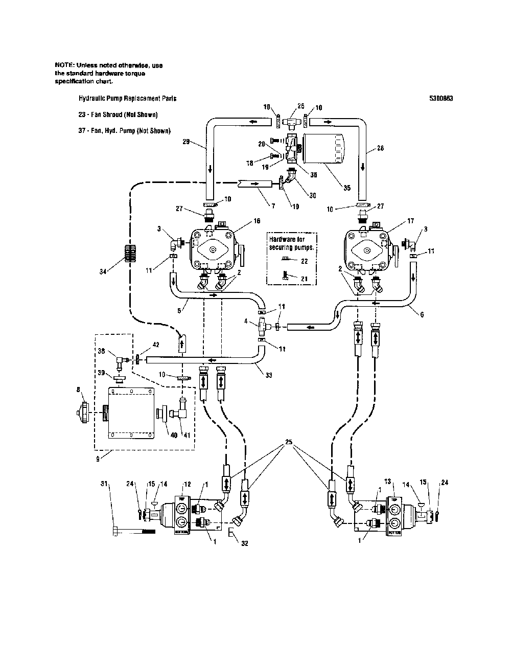 Hydraulic Diagram and Parts List for 5900693  Snapper Lawn Mower
