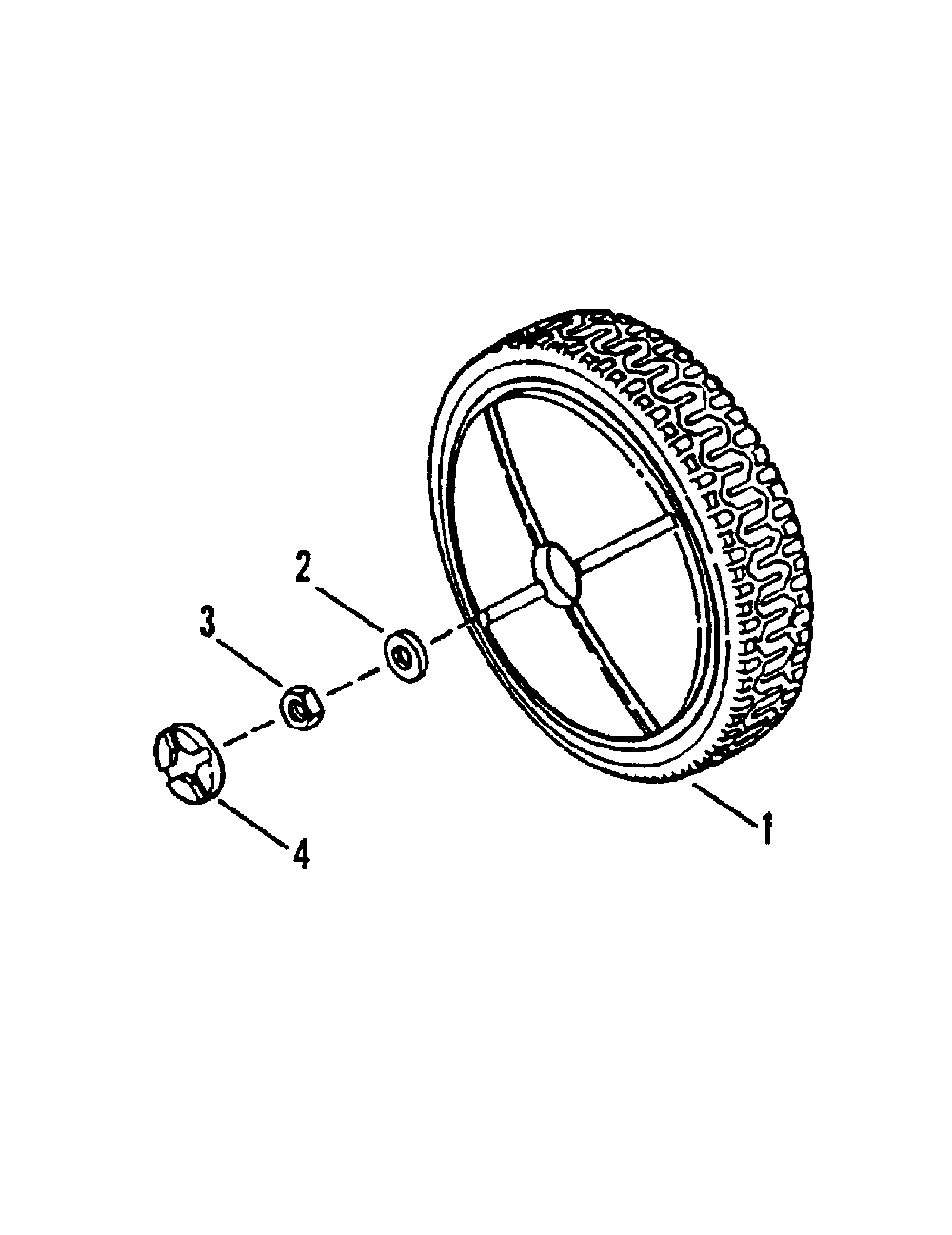 Rear wheels (non-swivel models) Diagram and Parts List for 84287  Snapper Lawn Mower