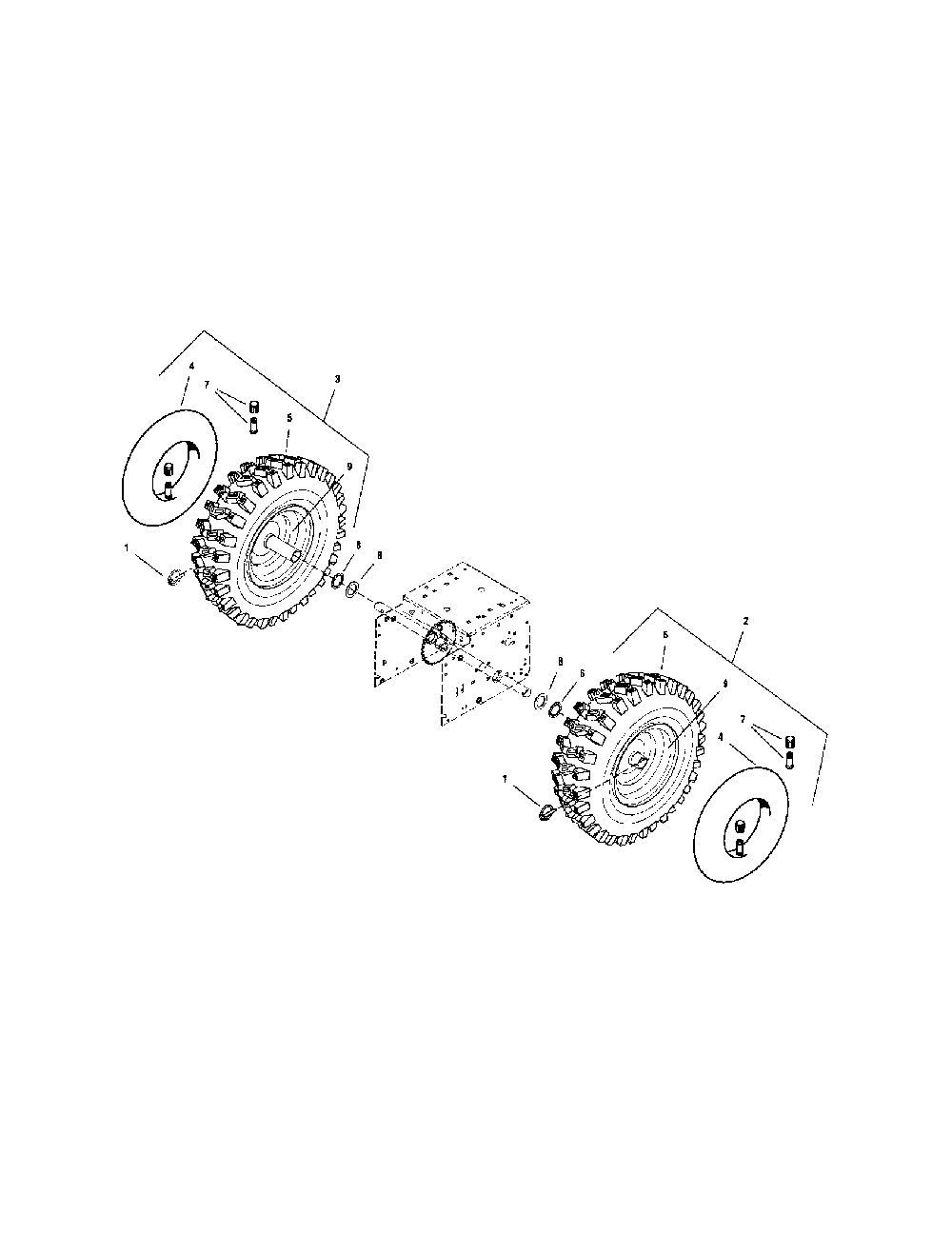 Wheels/tires Diagram and Parts List for 130887260  Snapper Snow Blower