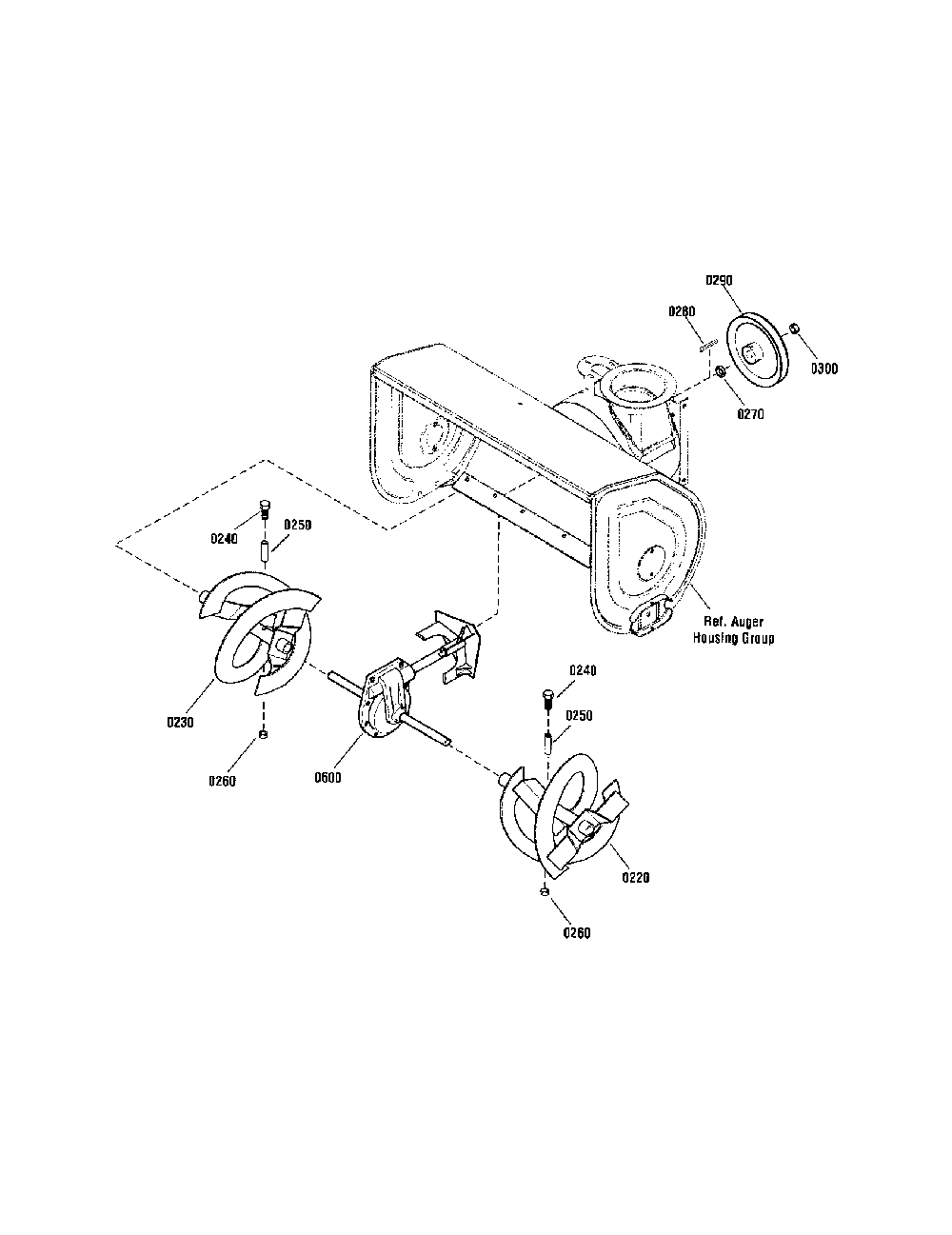 Auger drive Diagram and Parts List for 130887660  Snapper Snow Blower