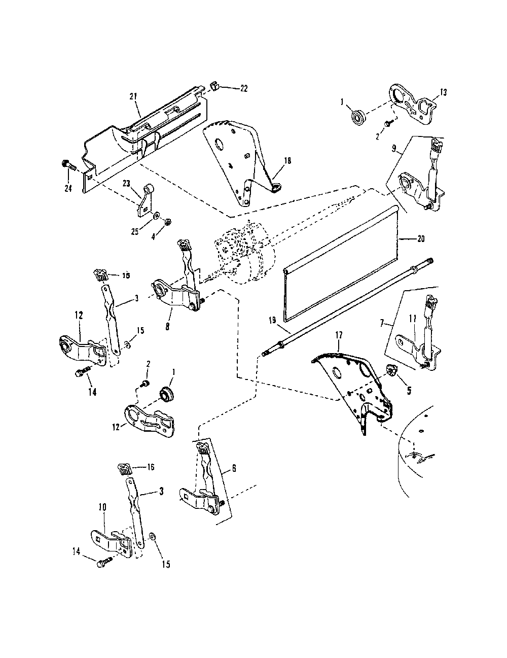 Rear wheel brackets/latches Diagram and Parts List for NFR216012  Snapper Lawn Mower